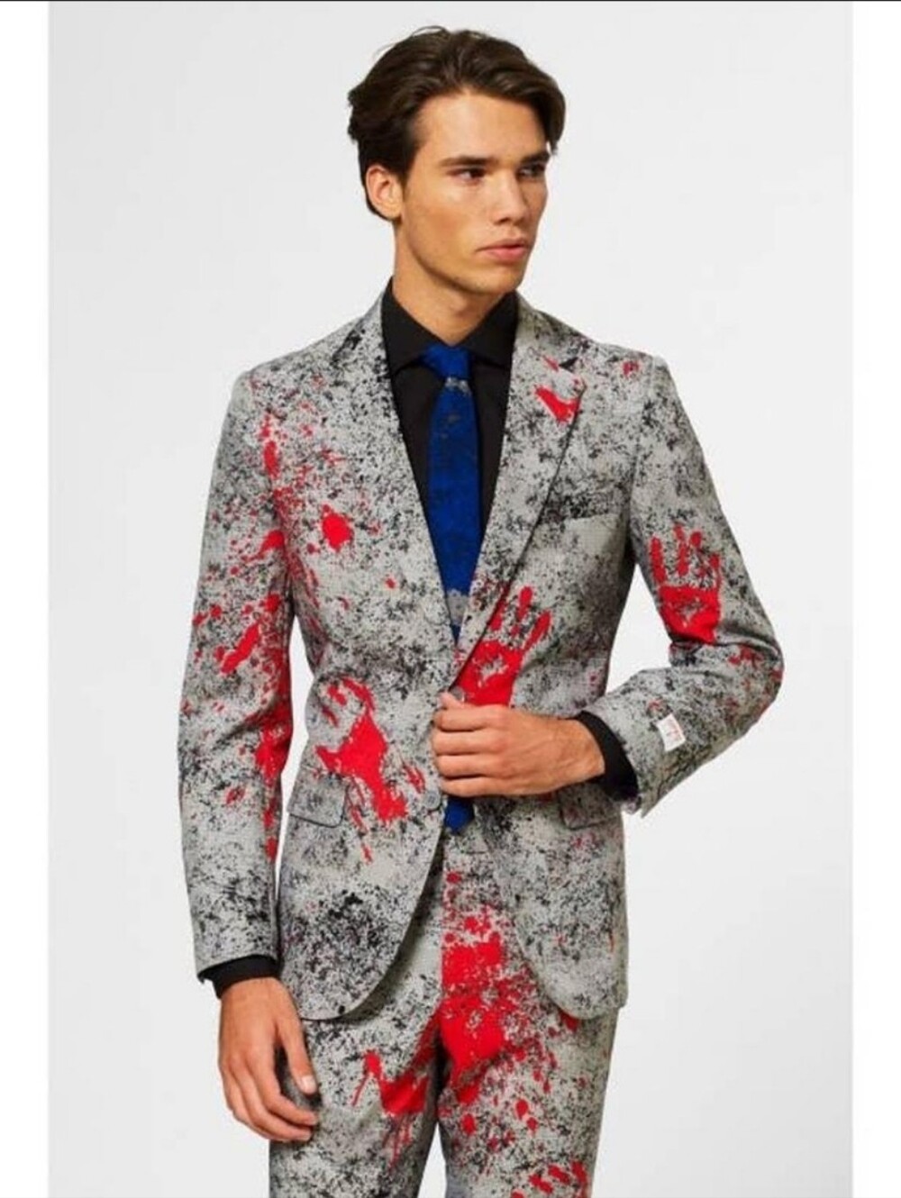 Opposuits Halloween Horror Bloody Handprint Zombie Suit Jacket Pants Size 48